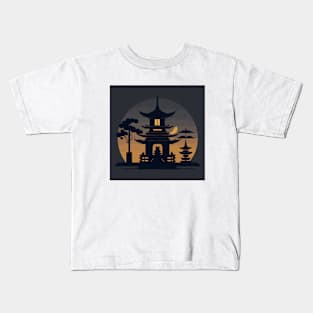 Temple Tibet Mountains Kids T-Shirt